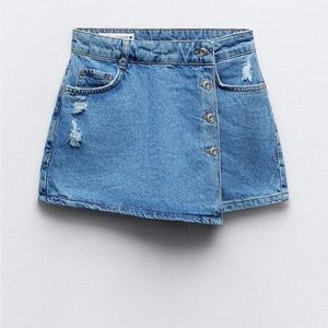 Zara wrap denim skort